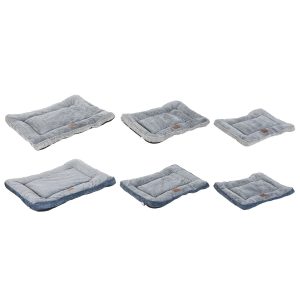 Cama para cães Home ESPRIT Azul Cinzento Cinzento claro 85 X 70 X 8 CM 2 Unidades